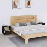 Vidaxl nachtkastjes 2 st 40x34x45 cm massief grenenhout zwart