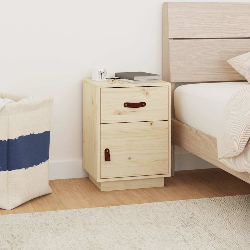 Vidaxl nachtkastje 40x34x55 cm massief grenenhout