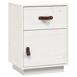 Vidaxl nachtkastje 40x34x55 cm massief grenenhout wit