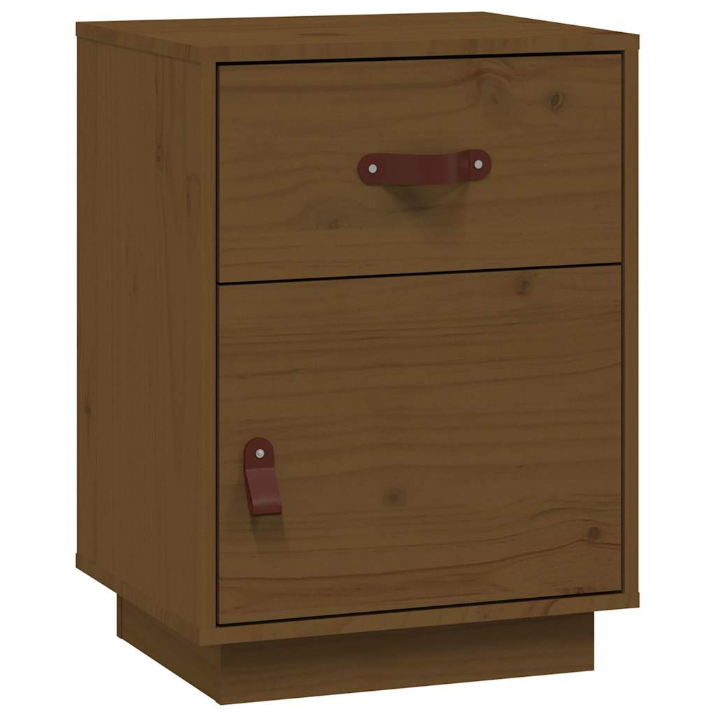 Vidaxl nachtkastje 40x34x55 cm massief grenenhout honingbruin