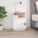 Vidaxl nachtkastje 40x34x55 cm massief grenenhout wit