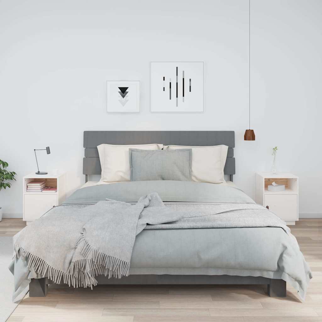 Vidaxl nachtkastjes 2 st 40x34x55 cm massief grenenhout wit