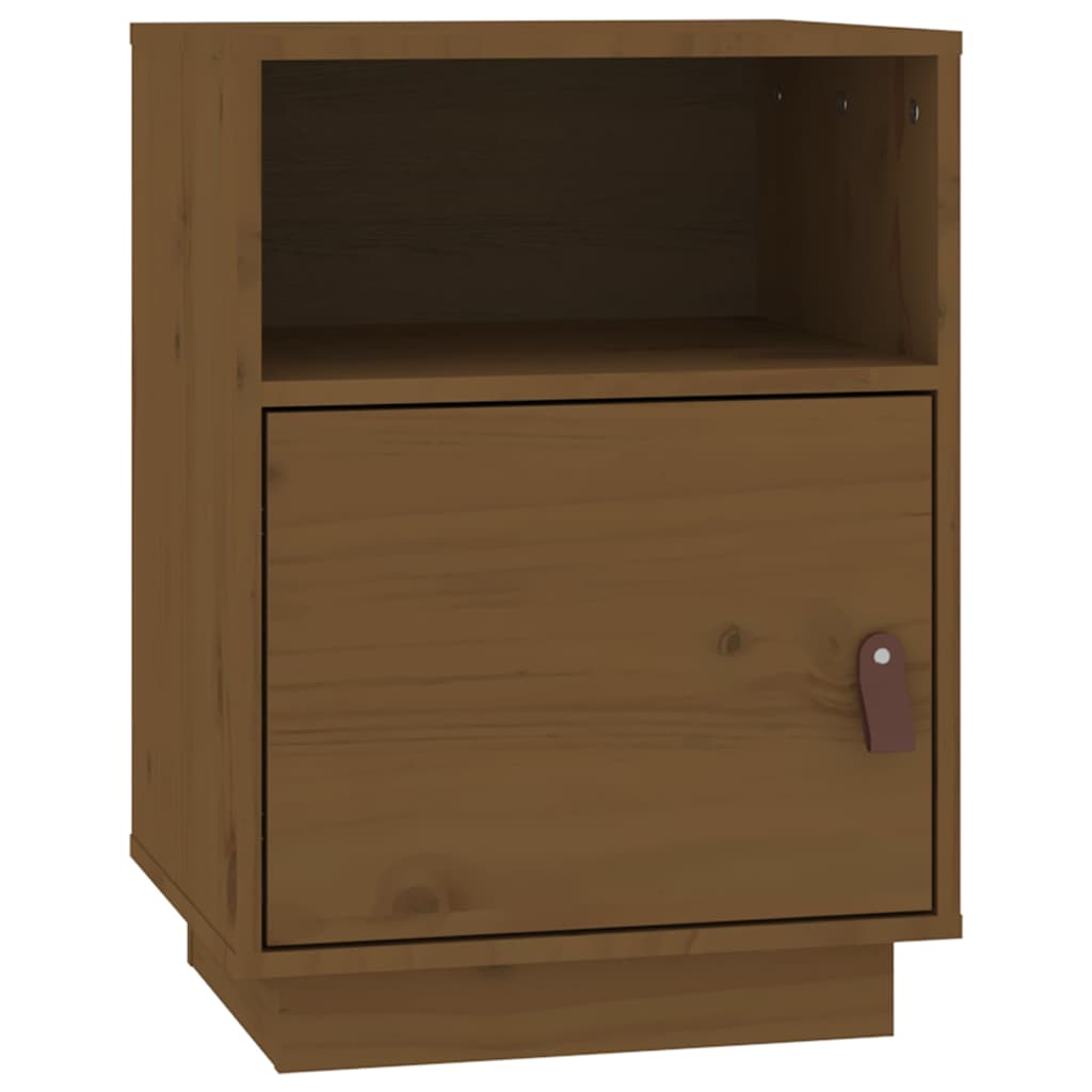 Vidaxl nachtkastje 40x34x55 cm massief grenenhout honingbruin