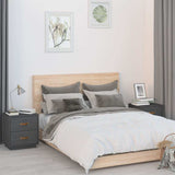 Vidaxl nachtkastjes 2 st 40x34x45 cm massief grenenhout grijs