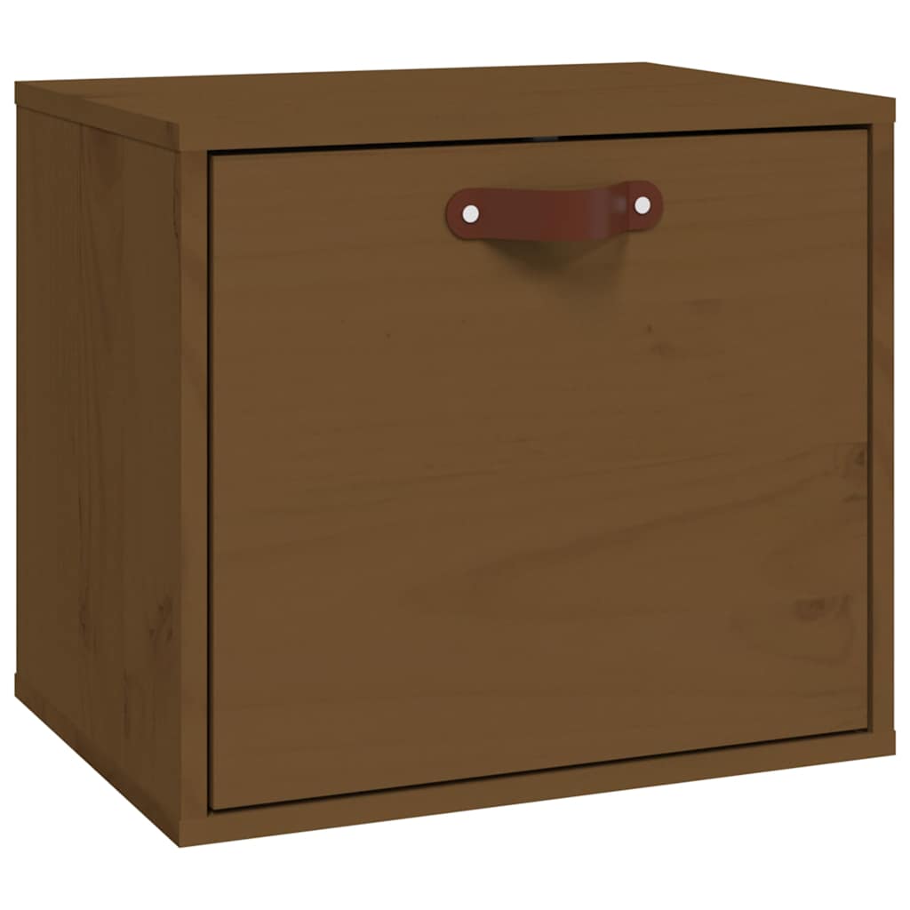 Vidaxl wandkast 40x30x35 cm massief grenenhout honingbruin