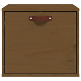Vidaxl wandkast 40x30x35 cm massief grenenhout honingbruin