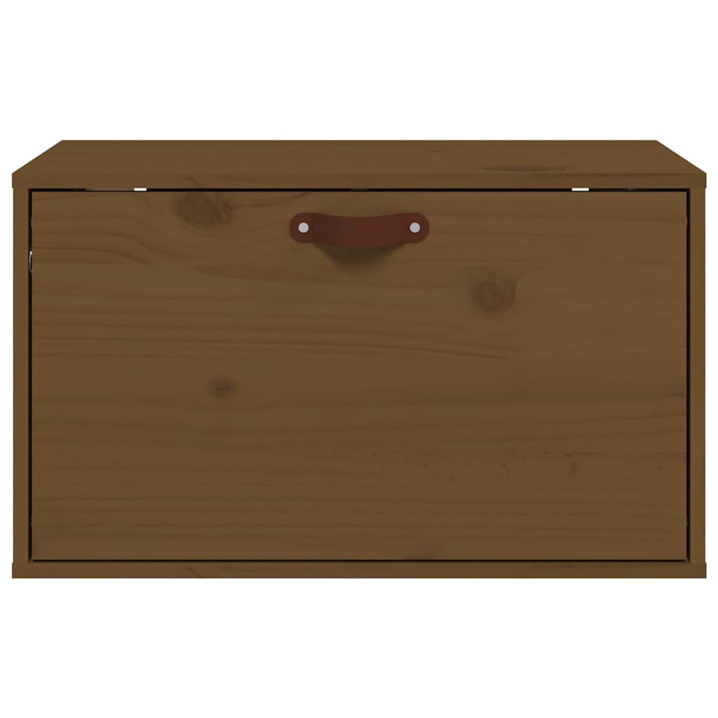 Vidaxl wandkast 60x30x35 cm massief grenenhout honingbruin
