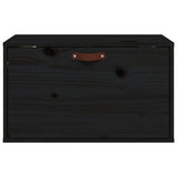 Vidaxl wandkast 60x30x35 cm massief grenenhout zwart