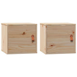 Vidaxl wandkasten 2 st 31,5x30x30 cm massief grenenhout