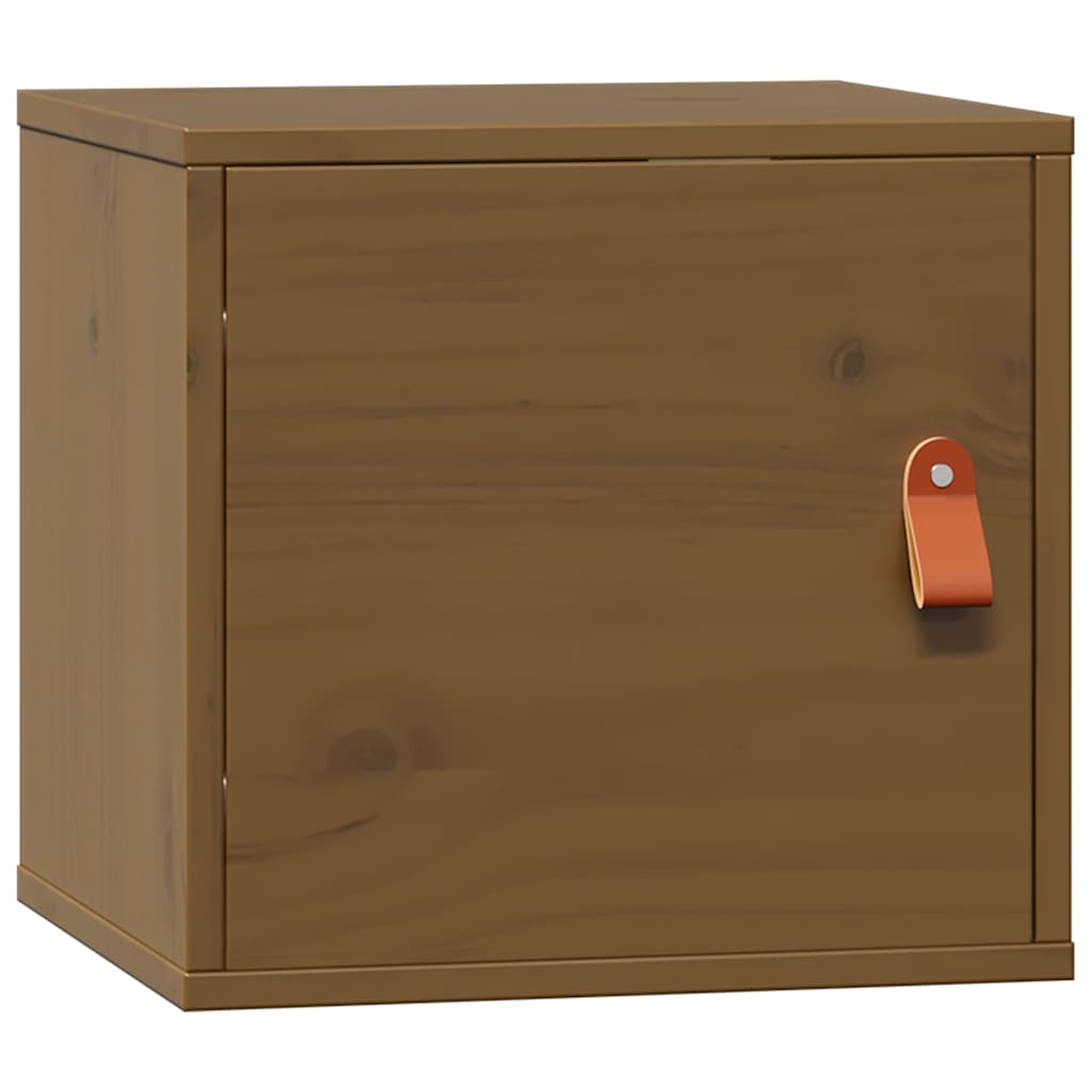 Vidaxl wandkast 31,5x30x30 cm massief grenenhout honingbruin