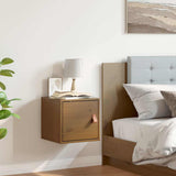Vidaxl wandkast 31,5x30x30 cm massief grenenhout honingbruin
