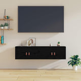 Vidaxl wandkasten 2 st 60x30x30 cm massief grenenhout zwart