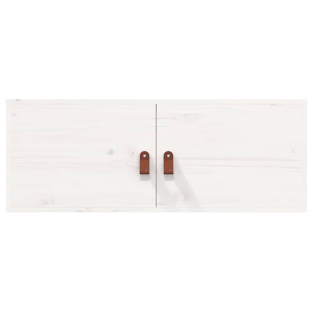 Vidaxl wandkast 80x30x30 cm massief grenenhout wit