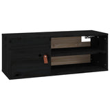 Vidaxl wandkast 80x30x30 cm massief grenenhout zwart