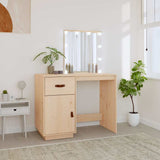 Vidaxl kaptafel met led 95x50x133,5 cm massief grenenhout