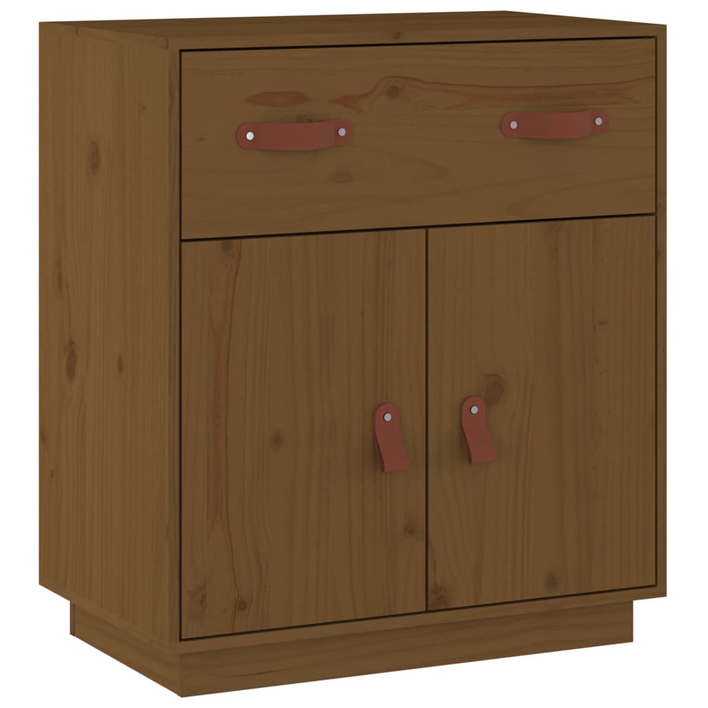 Vidaxl dressoir 65,5x40x75 cm massief grenenhout honingbruin