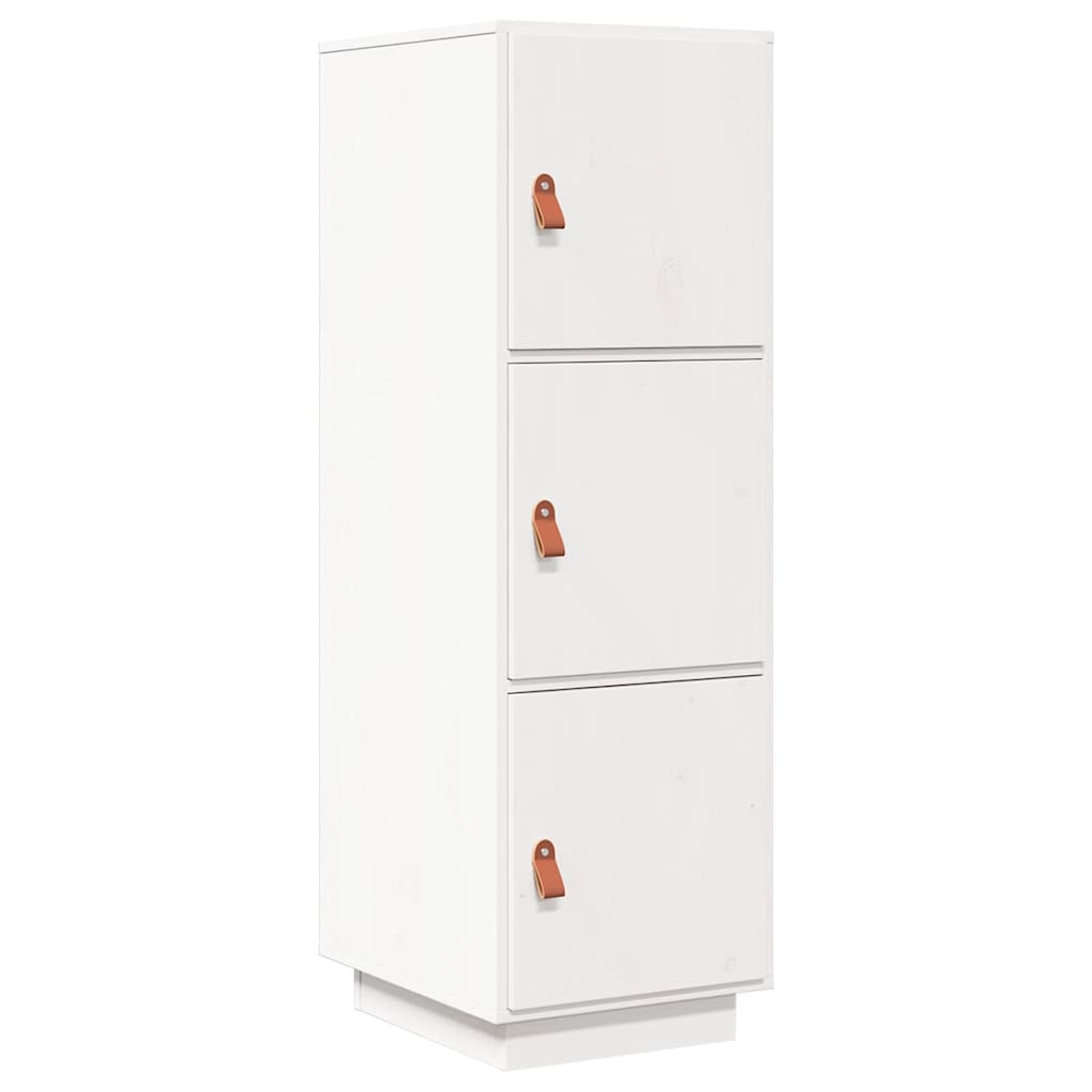 Vidaxl hoge kast 34x40x108,5 cm massief grenenhout wit