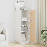 Vidaxl hoge kast 34x40x108,5 cm massief grenenhout wit