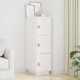 Vidaxl hoge kast 34x40x108,5 cm massief grenenhout wit