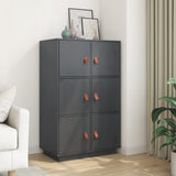 Vidaxl hoge kast 67x40x108,5 cm massief grenenhout grijs