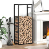 VIDAXL -Kamin 50x28x132 cm Stahlmattschwarz