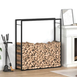 Vidaxl Kamin 110x28x116 cm Stahlmattschwarz