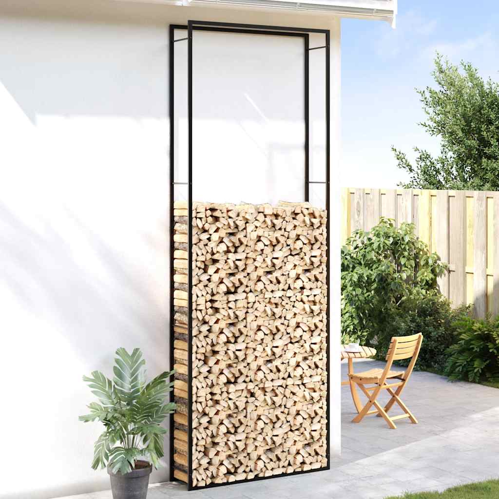 VIDAXL -Kamin 110x28x312 cm Stahlmattschwarz