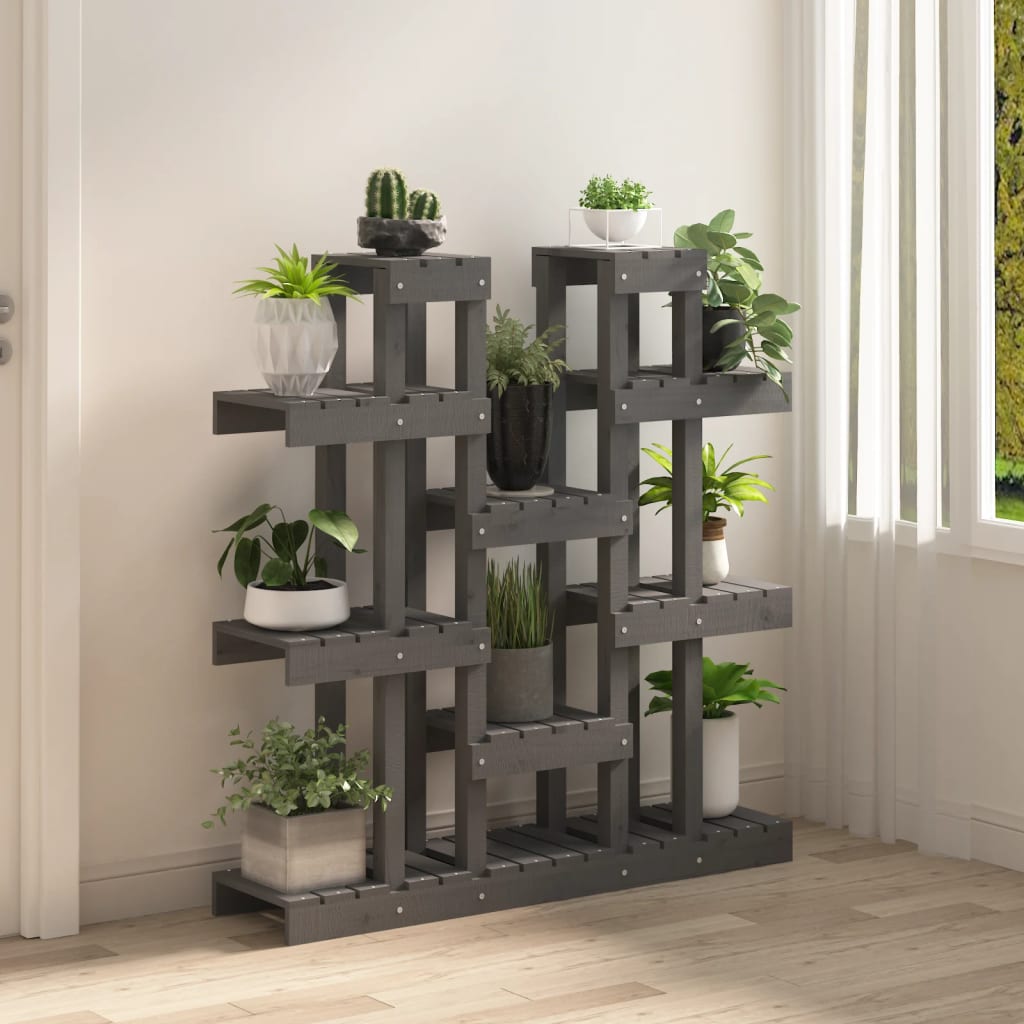VIDAXL PLANT STANDEL GRAU 104,5 x 25 x 109,5 cm Festkiefer