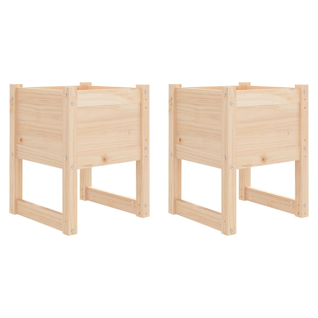 VIDAXL -Pflanzer 2 ST 40x40x52,5 cm Festkiefer