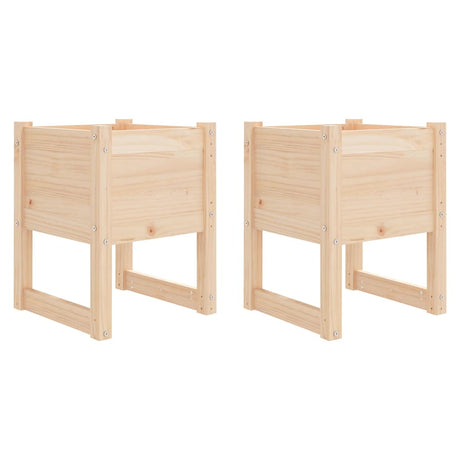 VIDAXL -Pflanzer 2 ST 40x40x52,5 cm Festkiefer
