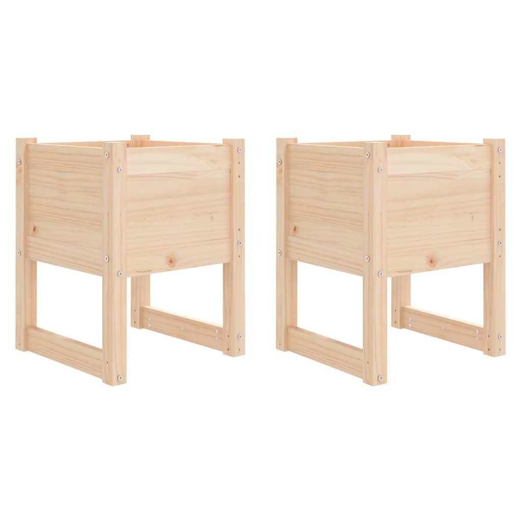 Vidaxl Planters 2 St 40x40x52,5 cm Solid fyrretræ