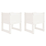 VIDAXL -Pflanzer 2 ST 40x40x52,5 cm Festkiefer weiß
