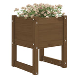 Vidaxl Planters 2 St 40x40x52,5 cm Solid fyrretræbrun