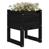 Vidaxl -Pflanzer Big 40x40x52,5 cm Festkiefer schwarz