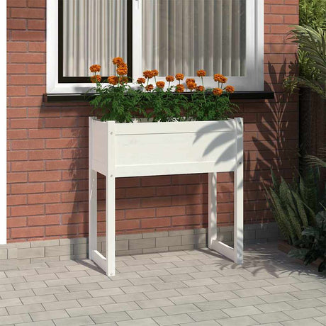 VIDAXL -Planungsbox 78x40x81 cm Festkiefer weiß