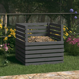 VIDAXL -Kompost -Bin 80x80x78 cm Festkiefergrau