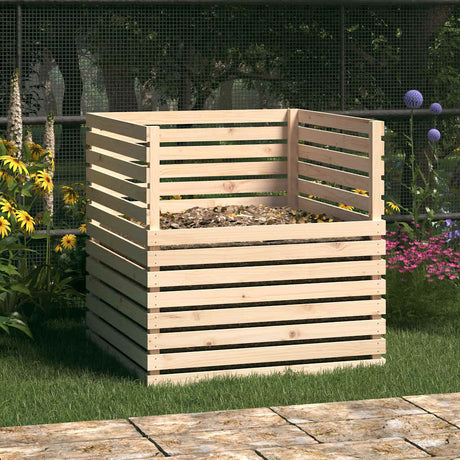 VIDAXL -Kompost -Bin 100x100x102 cm Festkiefer