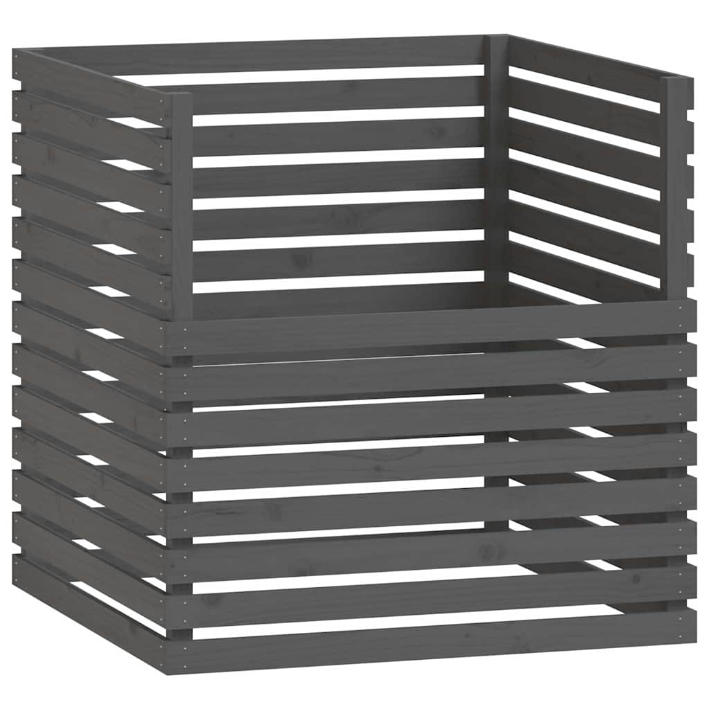 VIDAXL -Kompostbehälter 100x100x102 cm Festkiefergrau