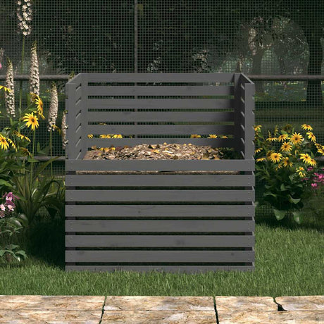 VIDAXL -Kompostbehälter 100x100x102 cm Festkiefergrau