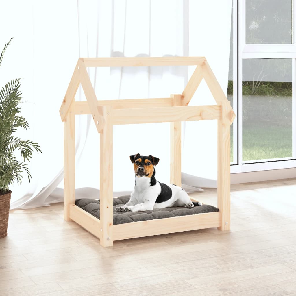 Vidaxl hundekurv 61x50x70 cm solid furu