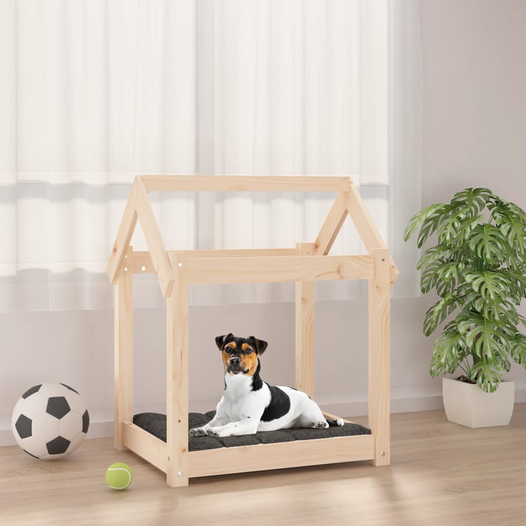 Vidaxl hundekurv 61x50x70 cm solid furu