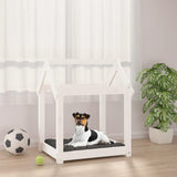 Vidaxl Cama para perros 61x50x70 cm Pino sólido White