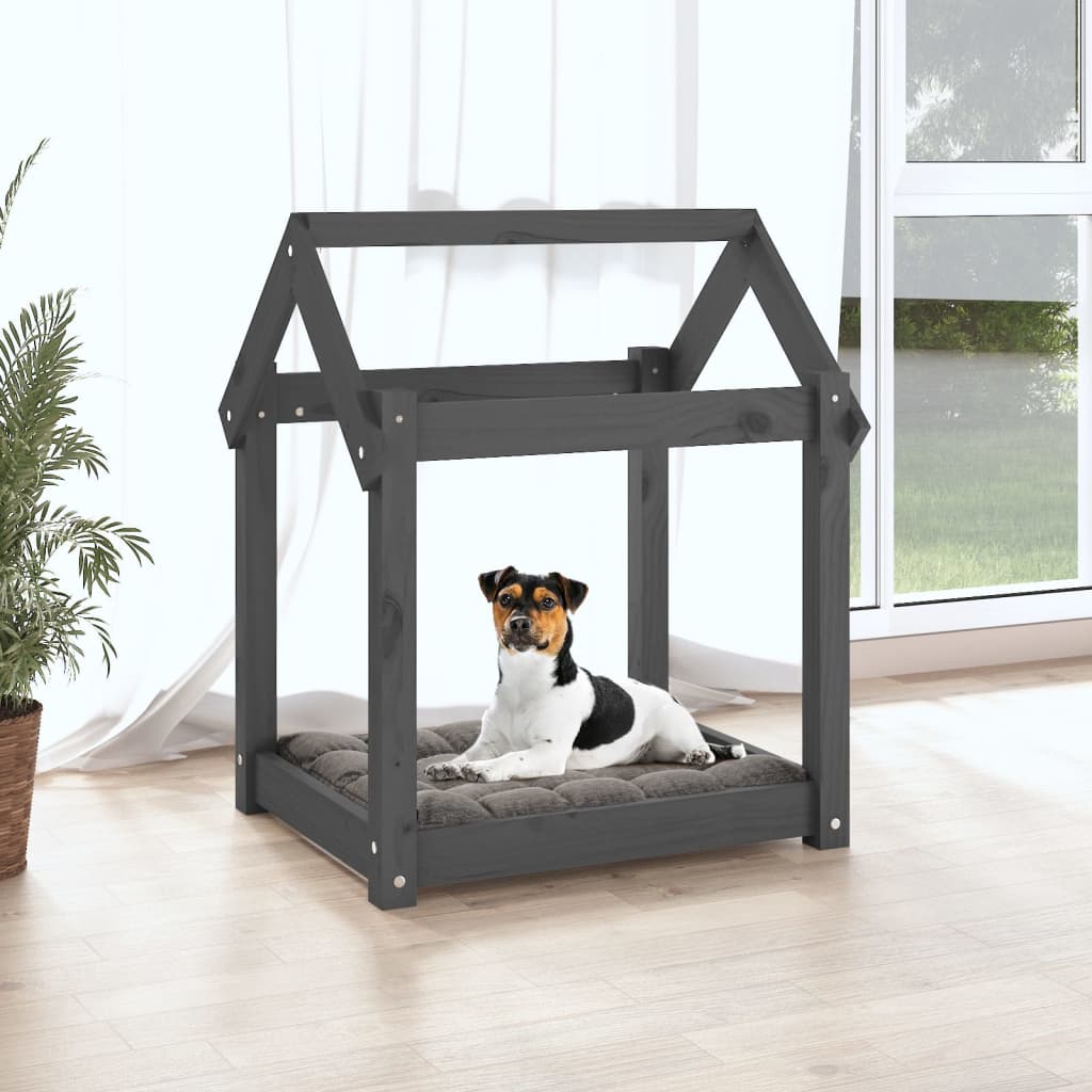 VidaXL dog basket 61x50x70 cm Solid pine Gray