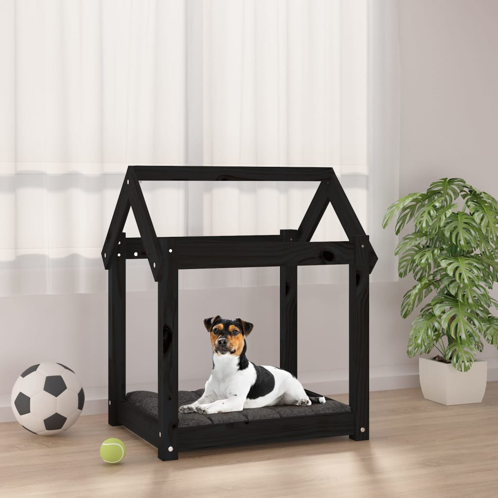 Vidaxl Dog Basket 61x50x70 cm Pine solide noir