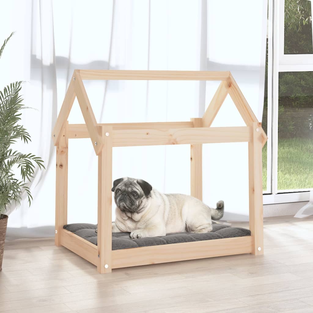 Vidaxl hundekurv 71x55x70 cm solid furu