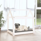 Vidaxl Hundebett 71x55x70 cm Festkiefer weiß