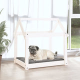 Vidaxl hundeseng 71x55x70 cm solid furuhvit