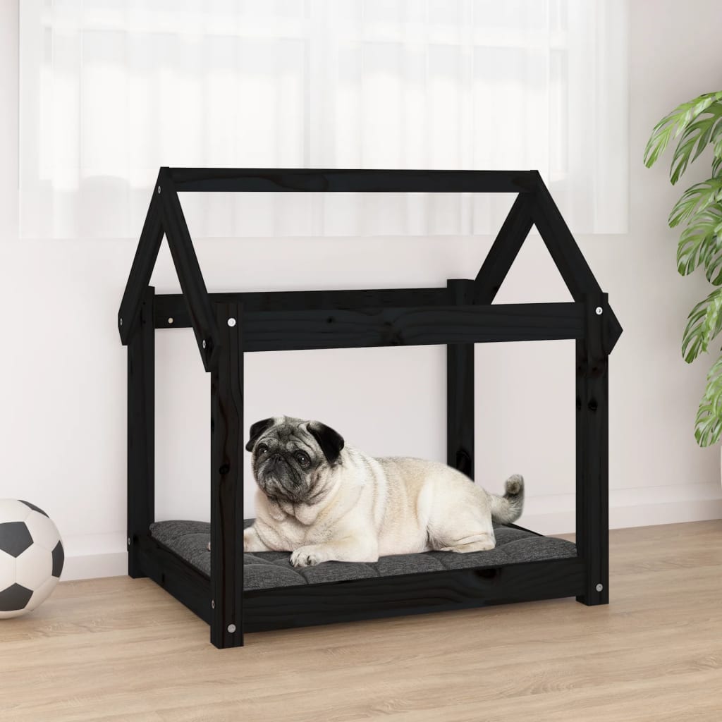 Vidaxl Dog Basket 71x55x70 cm Pine solide noir