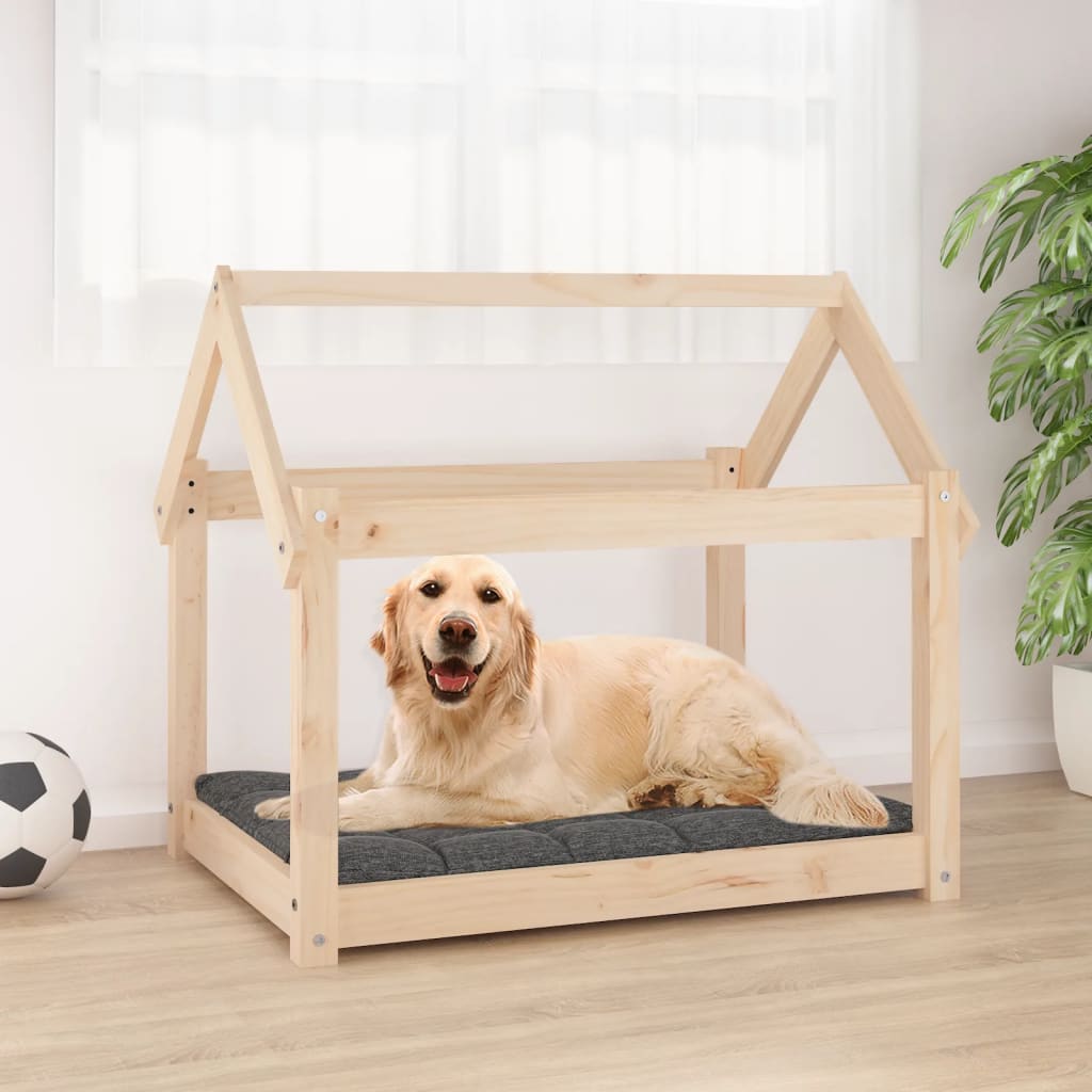 Vidaxl hundekurv 81x60x70 cm solid furu