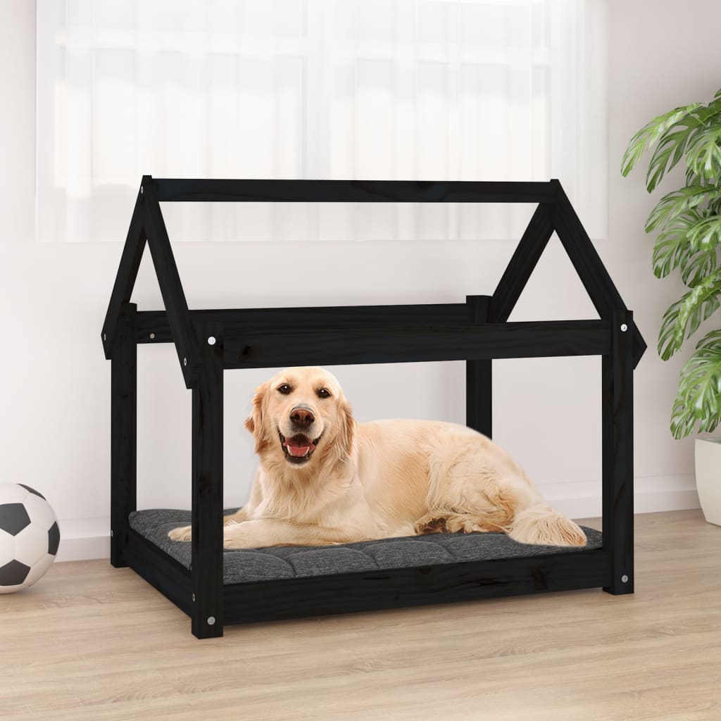 Vidaxl dog basket 81x60x70 cm Solid pine black